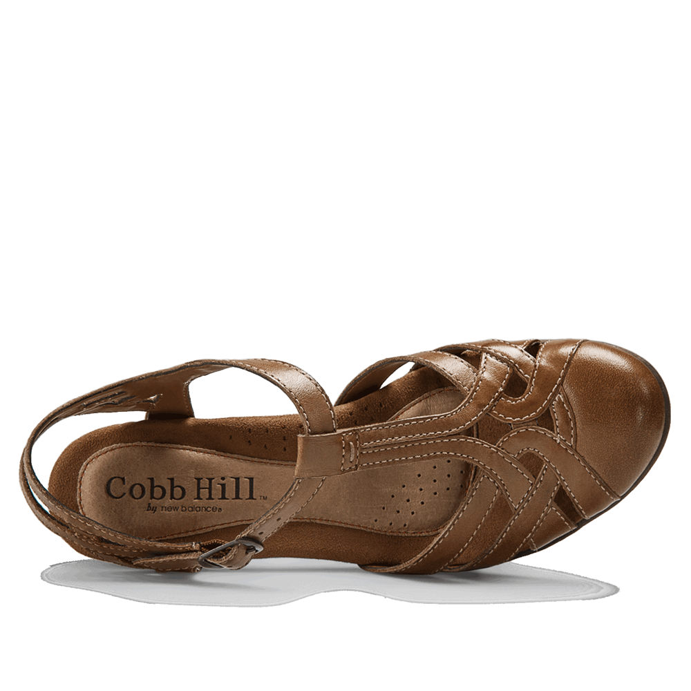 Rockport Womens Sandals Brown - Cobb Hill Aubrey T-Strap - UK 309-VDCKOA